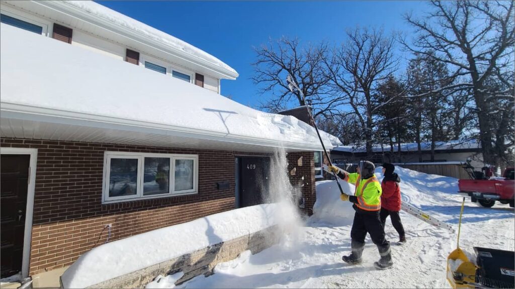 Rooftop Snow Removal Winnipeg Bjorns Mow and Snow